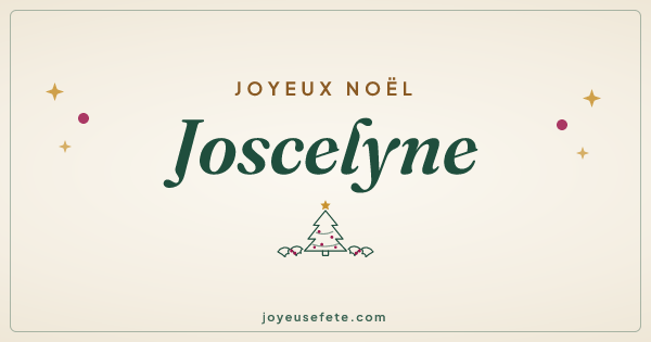 Image « Joyeux Noël Joscelyne » au format large