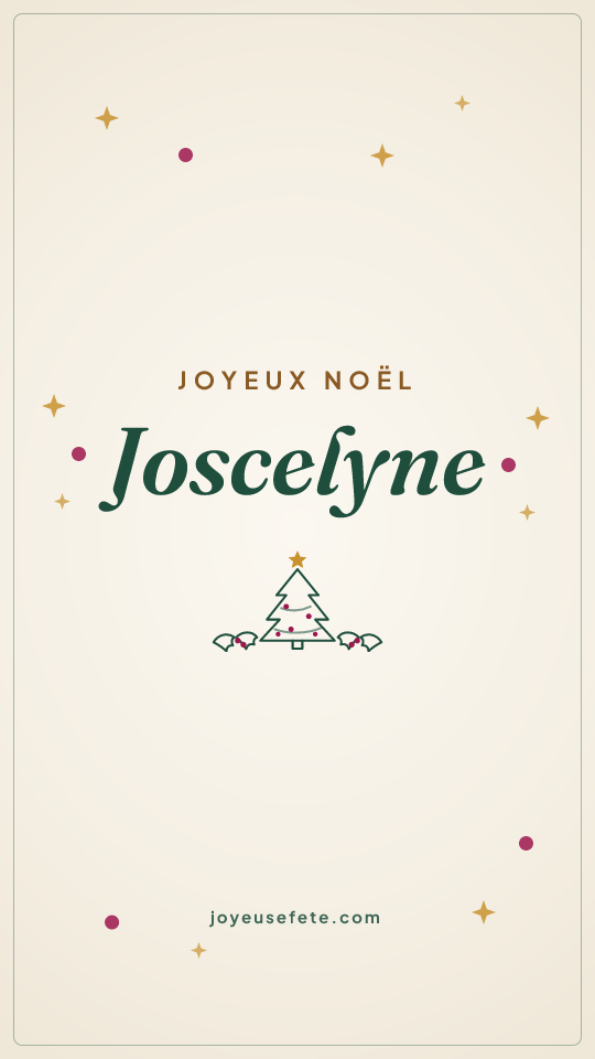 Image « Joyeux Noël Joscelyne » au format story