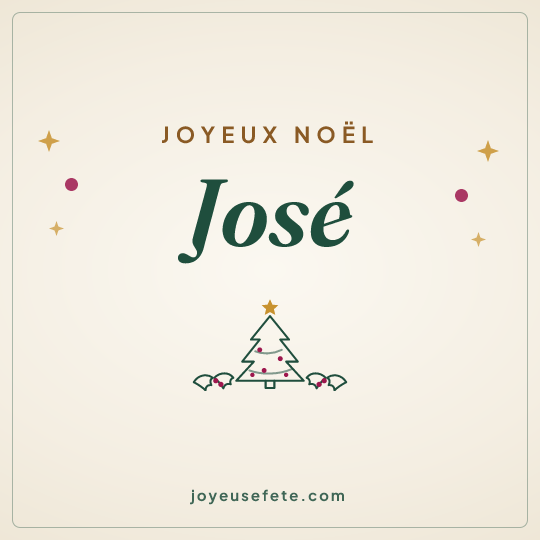 Image carrée « Joyeux Noël José » pour WhatsApp