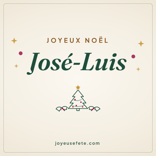Image carrée « Joyeux Noël José-Luis » pour WhatsApp