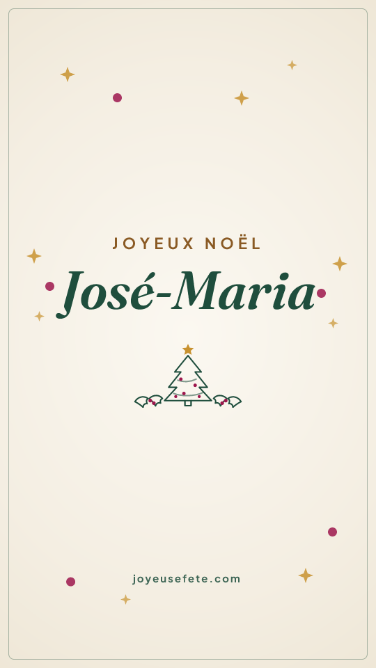 Image « Joyeux Noël José-Maria » au format story