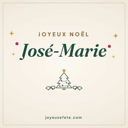 Image carrée « Joyeux Noël José-Marie » pour WhatsApp