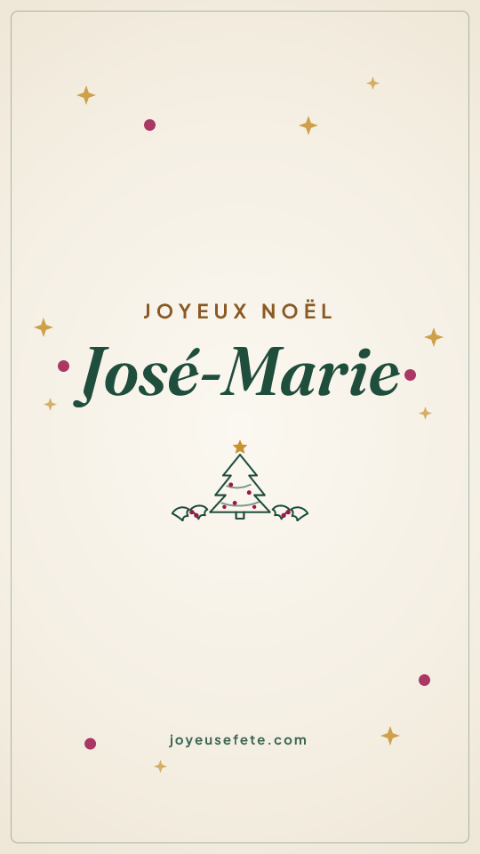 Image « Joyeux Noël José-Marie » au format story
