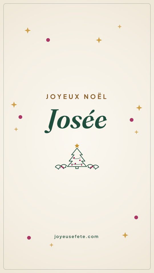 Image « Joyeux Noël Josee » au format story