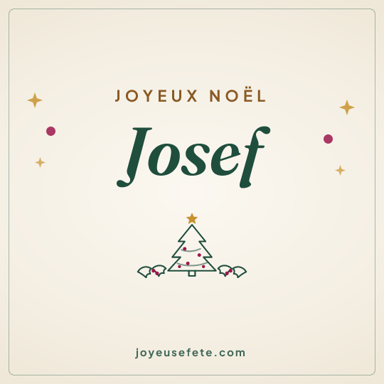 Image carrée « Joyeux Noël Josef » pour WhatsApp