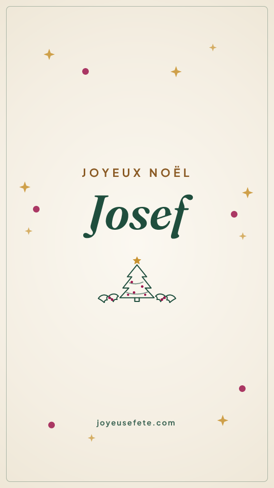 Image « Joyeux Noël Josef » au format story
