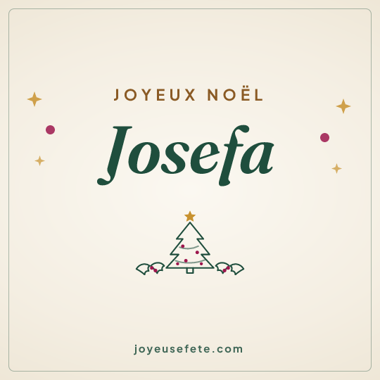 Image carrée « Joyeux Noël Josefa » pour WhatsApp