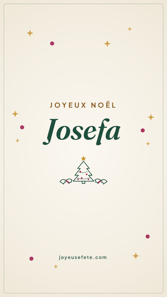 Image « Joyeux Noël Josefa » au format story