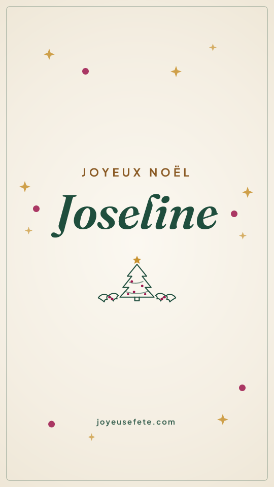 Image « Joyeux Noël Joseline » au format story