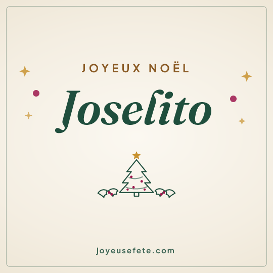 Image carrée « Joyeux Noël Joselito » pour WhatsApp