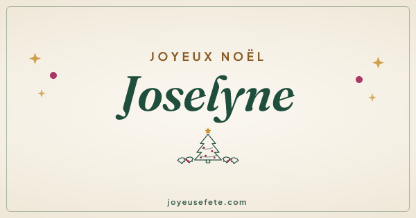 Image « Joyeux Noël Joselyne » au format large