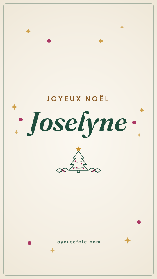 Image « Joyeux Noël Joselyne » au format story
