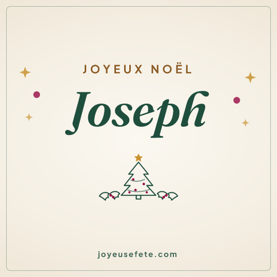 Image carrée « Joyeux Noël Joseph » pour WhatsApp