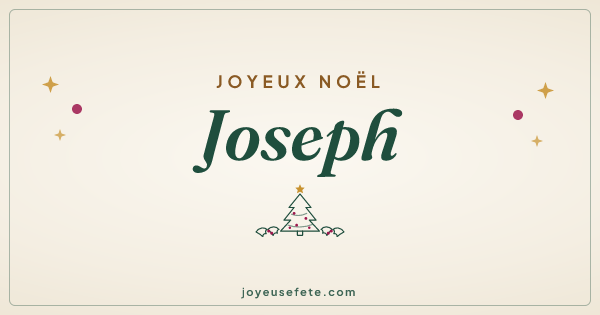 Image « Joyeux Noël Joseph » au format large