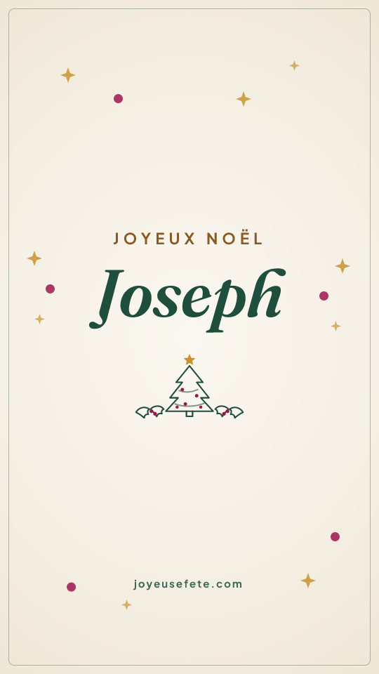 Image « Joyeux Noël Joseph » au format story