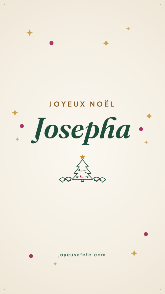 Image « Joyeux Noël Josepha » au format story