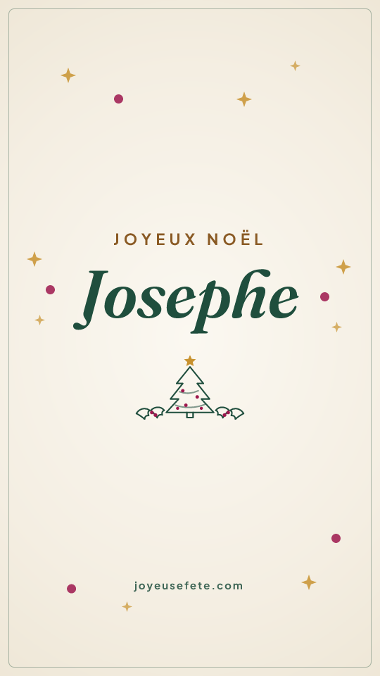 Image « Joyeux Noël Josephe » au format story