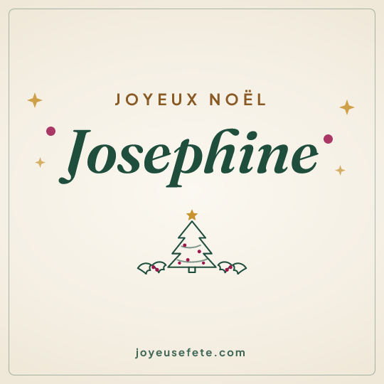 Image carrée « Joyeux Noël Josephine » pour WhatsApp