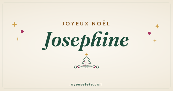 Image « Joyeux Noël Josephine » au format large