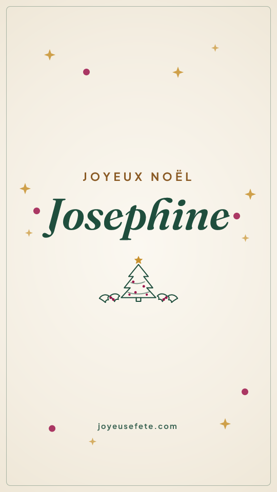 Image « Joyeux Noël Josephine » au format story