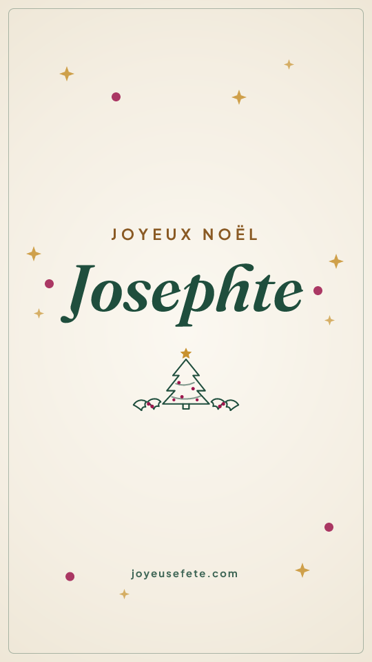 Image « Joyeux Noël Josephte » au format story