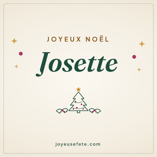 Image carrée « Joyeux Noël Josette » pour WhatsApp