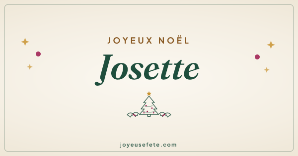 Image « Joyeux Noël Josette » au format large
