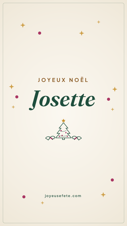 Image « Joyeux Noël Josette » au format story