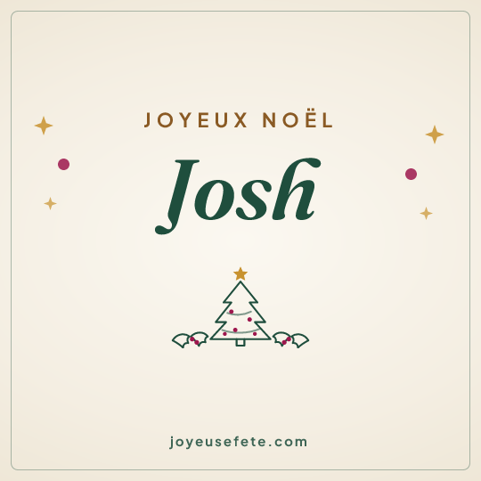 Image carrée « Joyeux Noël Josh » pour WhatsApp