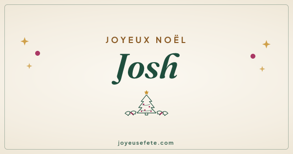 Image « Joyeux Noël Josh » au format large