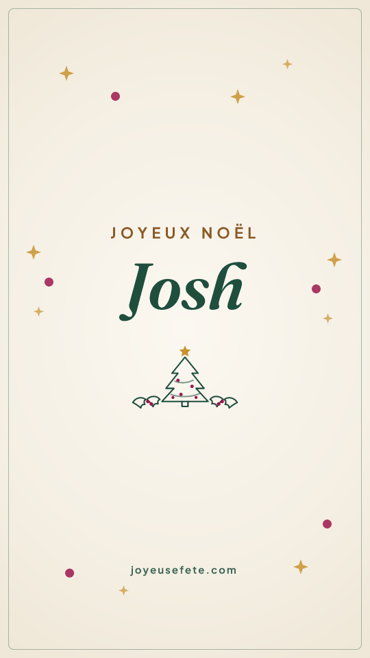 Image « Joyeux Noël Josh » au format story