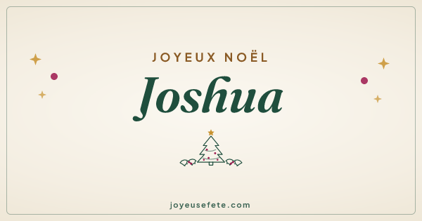 Image « Joyeux Noël Joshua » au format large