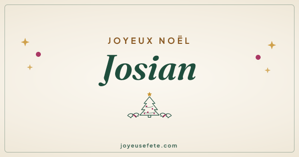 Image « Joyeux Noël Josian » au format large