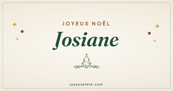 Image « Joyeux Noël Josiane » au format large