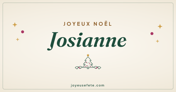 Image « Joyeux Noël Josianne » au format large
