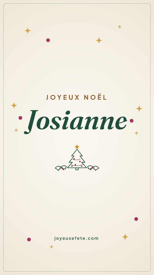 Image « Joyeux Noël Josianne » au format story