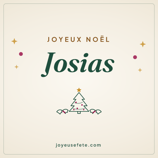 Image carrée « Joyeux Noël Josias » pour WhatsApp
