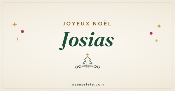 Image « Joyeux Noël Josias » au format large