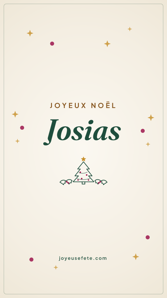 Image « Joyeux Noël Josias » au format story