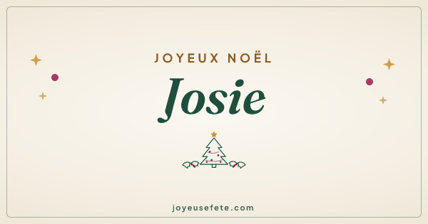 Image « Joyeux Noël Josie » au format large