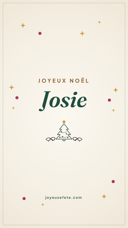 Image « Joyeux Noël Josie » au format story
