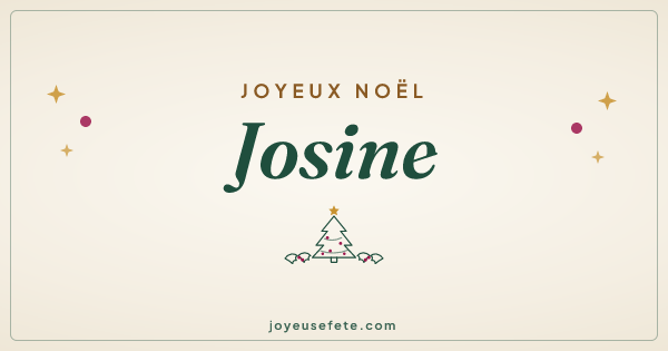 Image « Joyeux Noël Josine » au format large