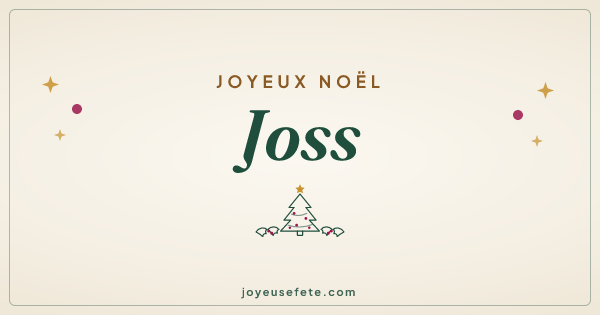 Image « Joyeux Noël Joss » au format large