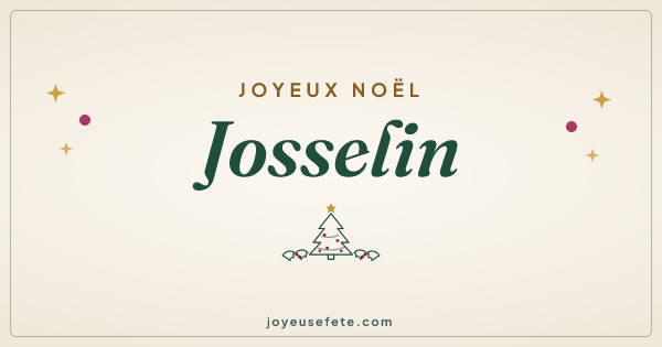 Image « Joyeux Noël Josselin » au format large