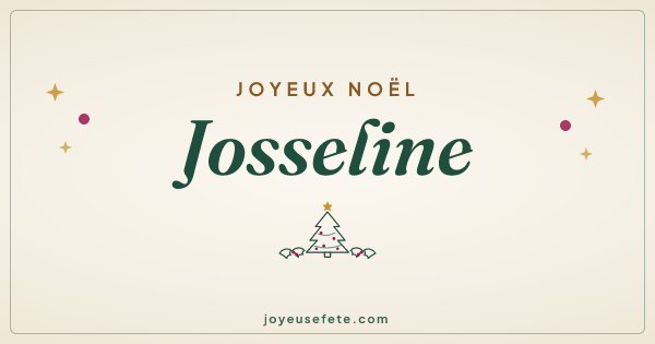Image « Joyeux Noël Josseline » au format large