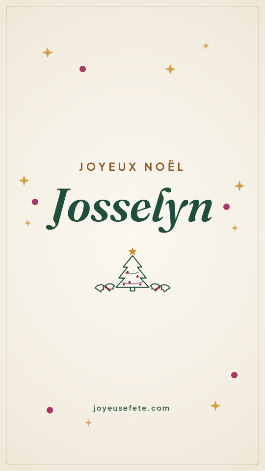 Image « Joyeux Noël Josselyn » au format story