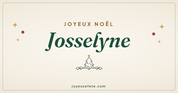 Image « Joyeux Noël Josselyne » au format large