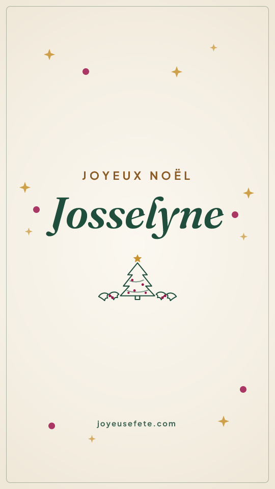 Image « Joyeux Noël Josselyne » au format story