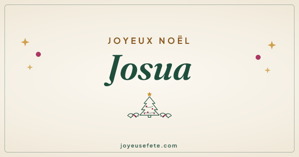 Image « Joyeux Noël Josua » au format large