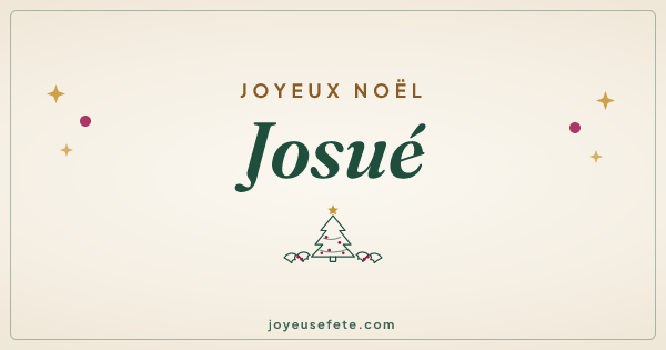 Image « Joyeux Noël Josué » au format large